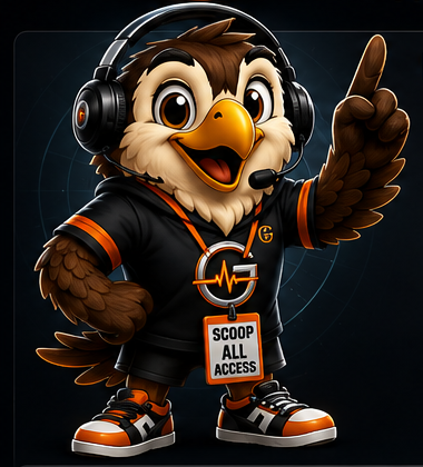 Scoop, the Gameday Scoop mascot